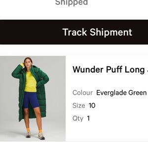 LULULEMON WUNDER PUFF Long Jacket
